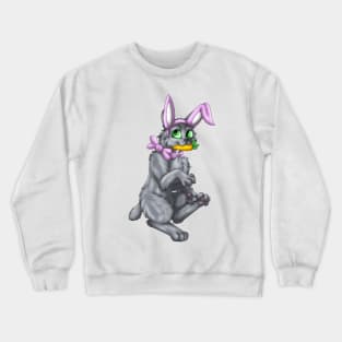 Bobtail BunnyCat: Blue (Pink) Crewneck Sweatshirt